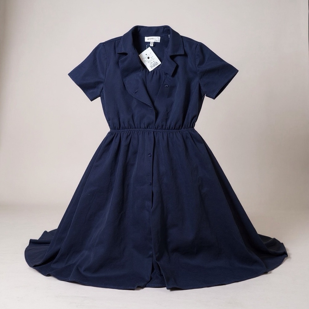 Monteau Classic Navy Midi Dress - Picture 1 of 1